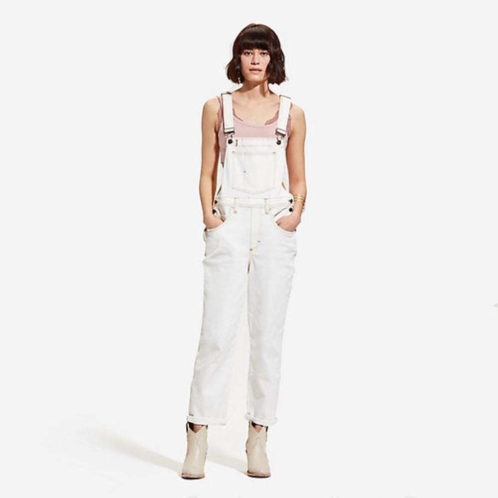 Wrangler Straight Leg Overall in Bone White